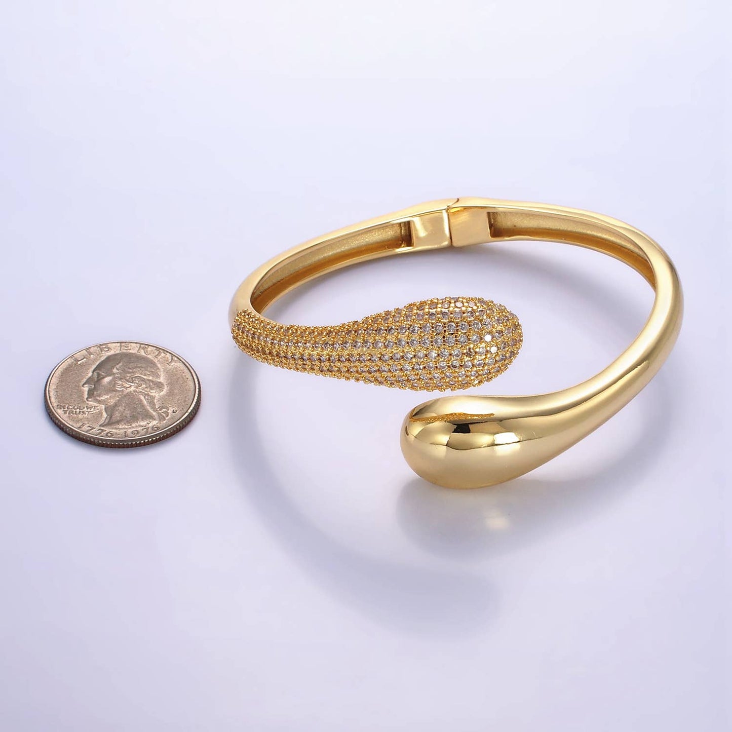 CZ Teardrop Shaped Cuff Bracelet 130.00