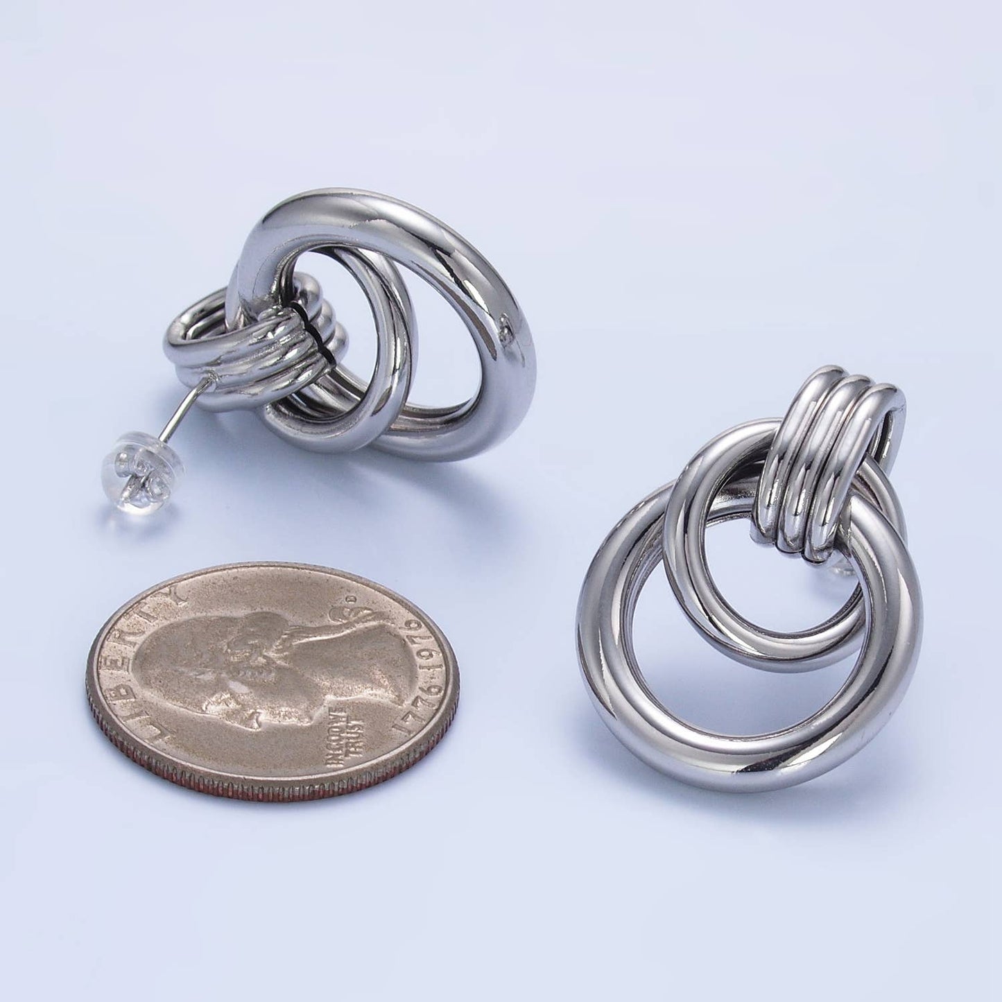 Double Hoop Stud Earrings 75.00