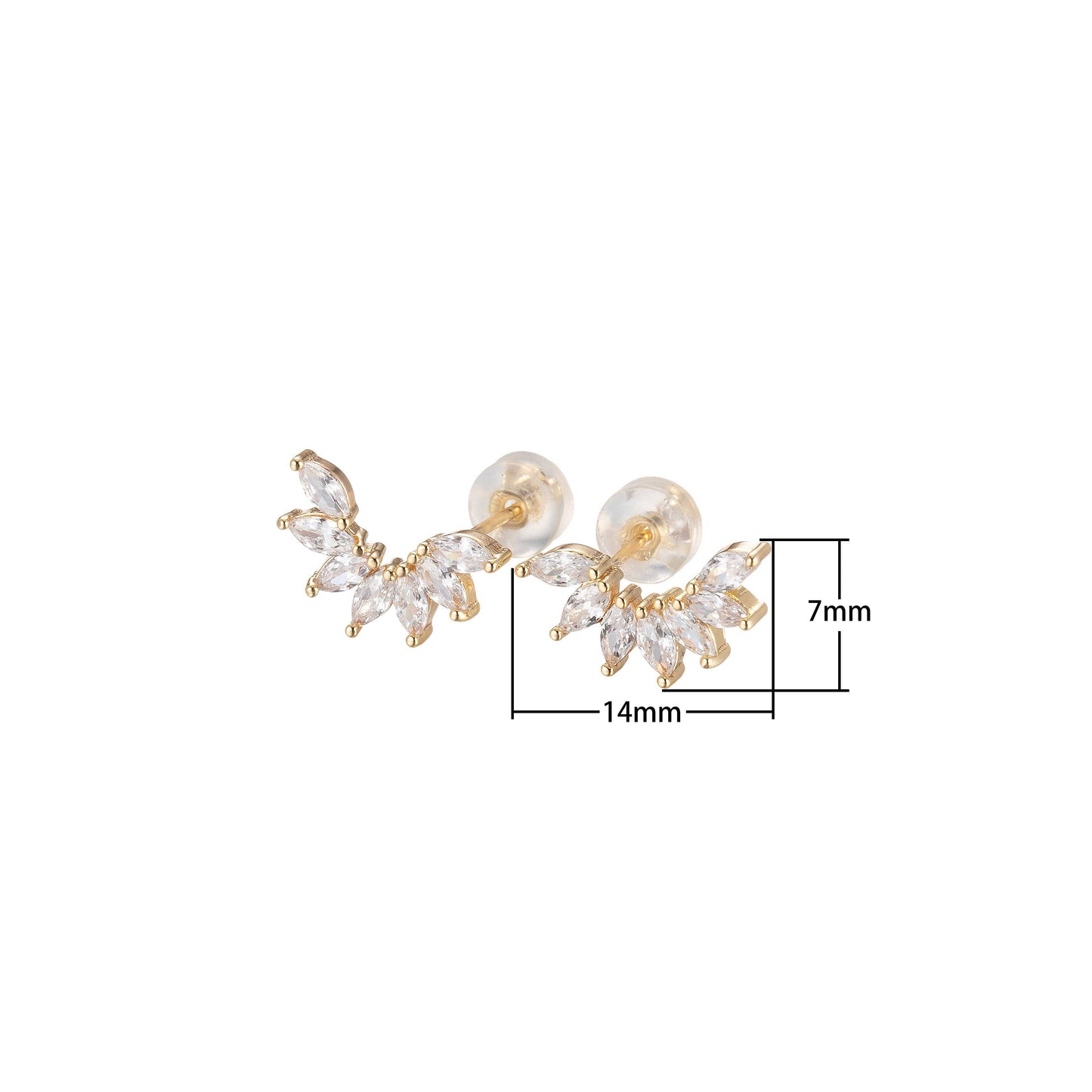 Marquise Stud CZ Earring 45.00