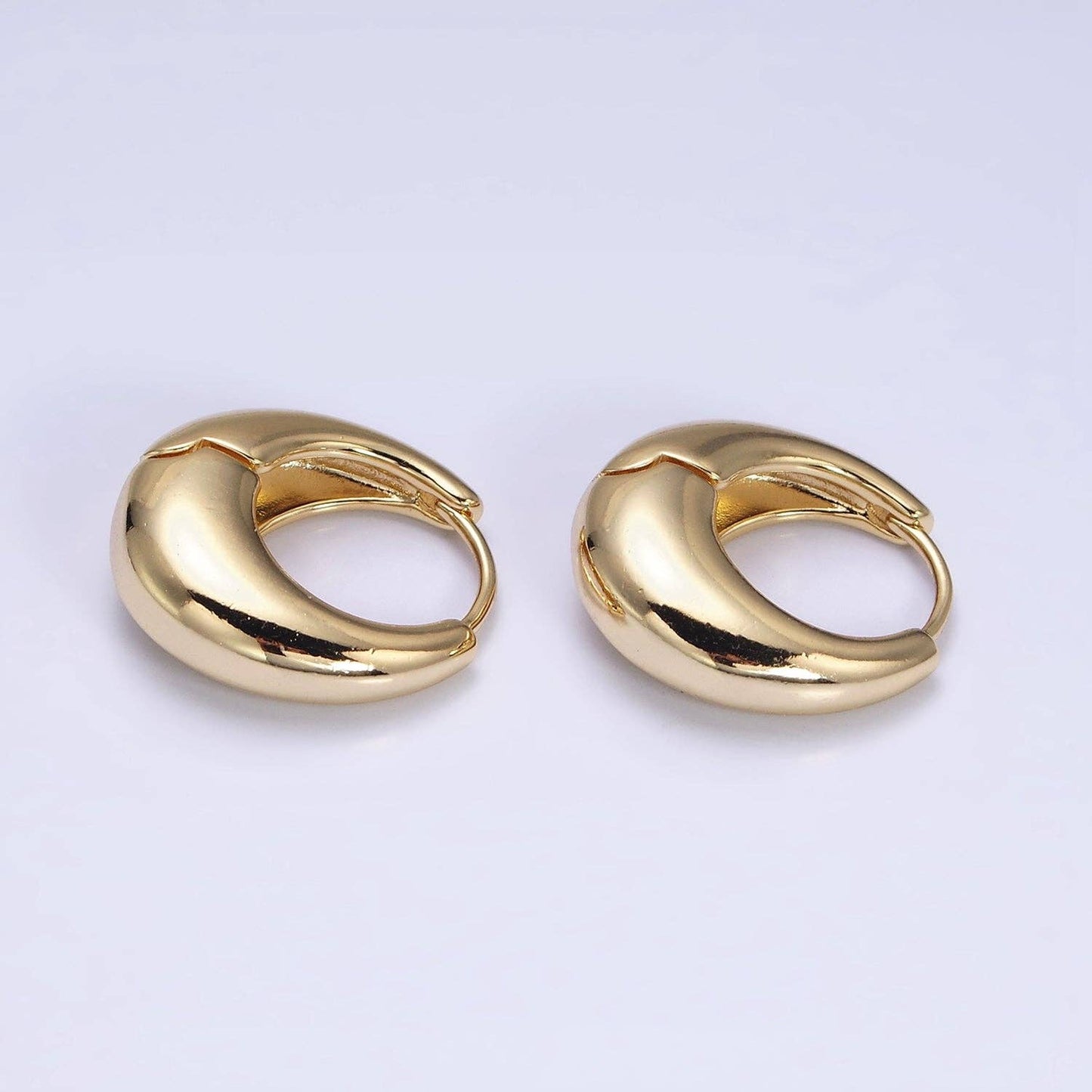 Chubby Dome Hoop Earrings 65.00