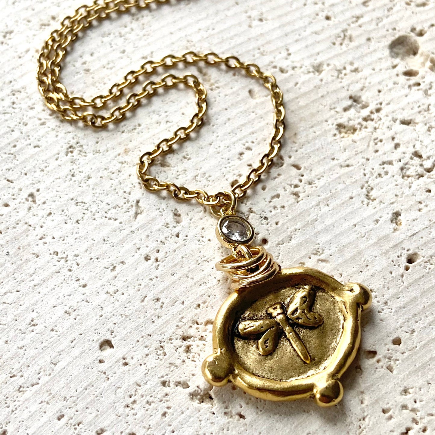 VB&CO Designs Handmade Jewelry - Dragonfly necklace non tarnishing jewelry