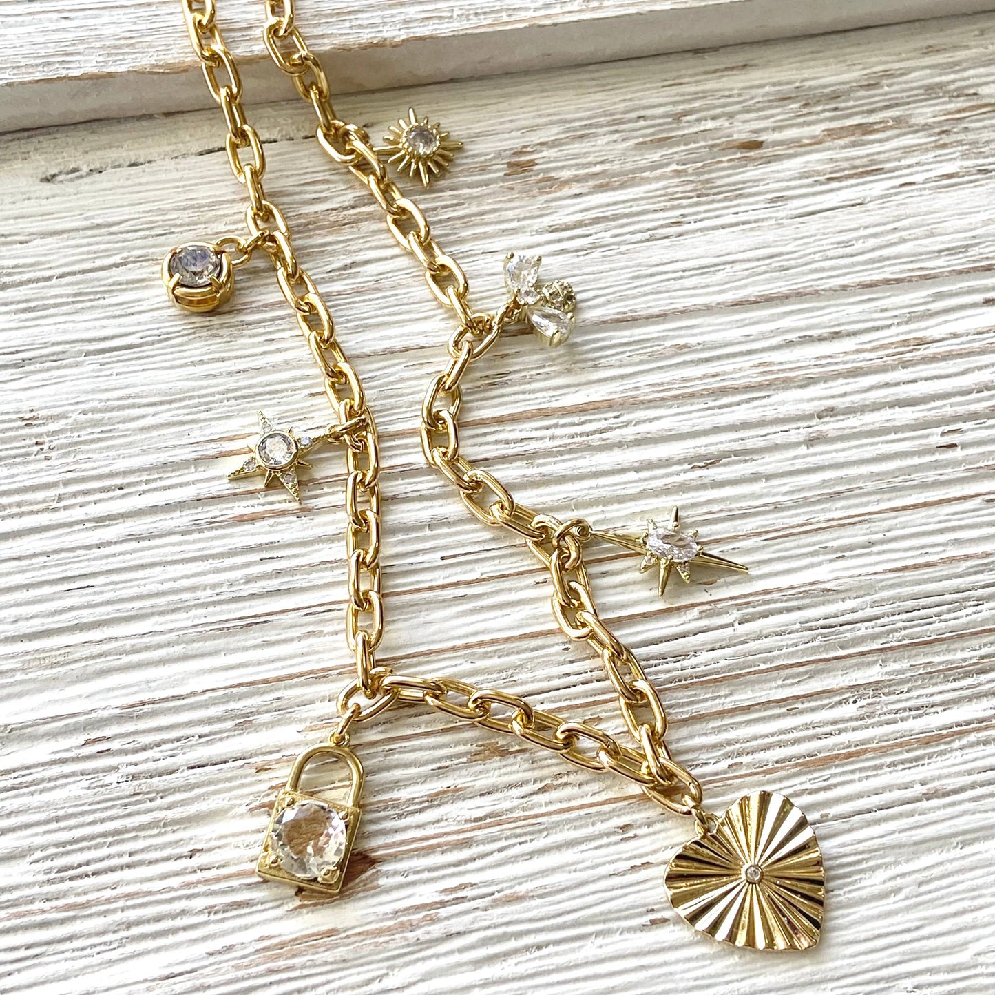 VB&CO Designs Handmade Jewelry - Charm necklace trendy retro boutique salon jewelry