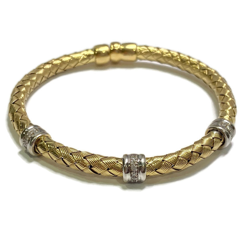 Diamond Woven Bangle 14ktt 2200.00