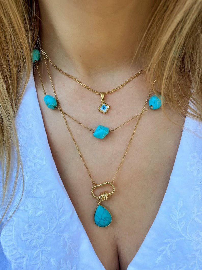 Evil Eye Turquoise Necklace 58.00