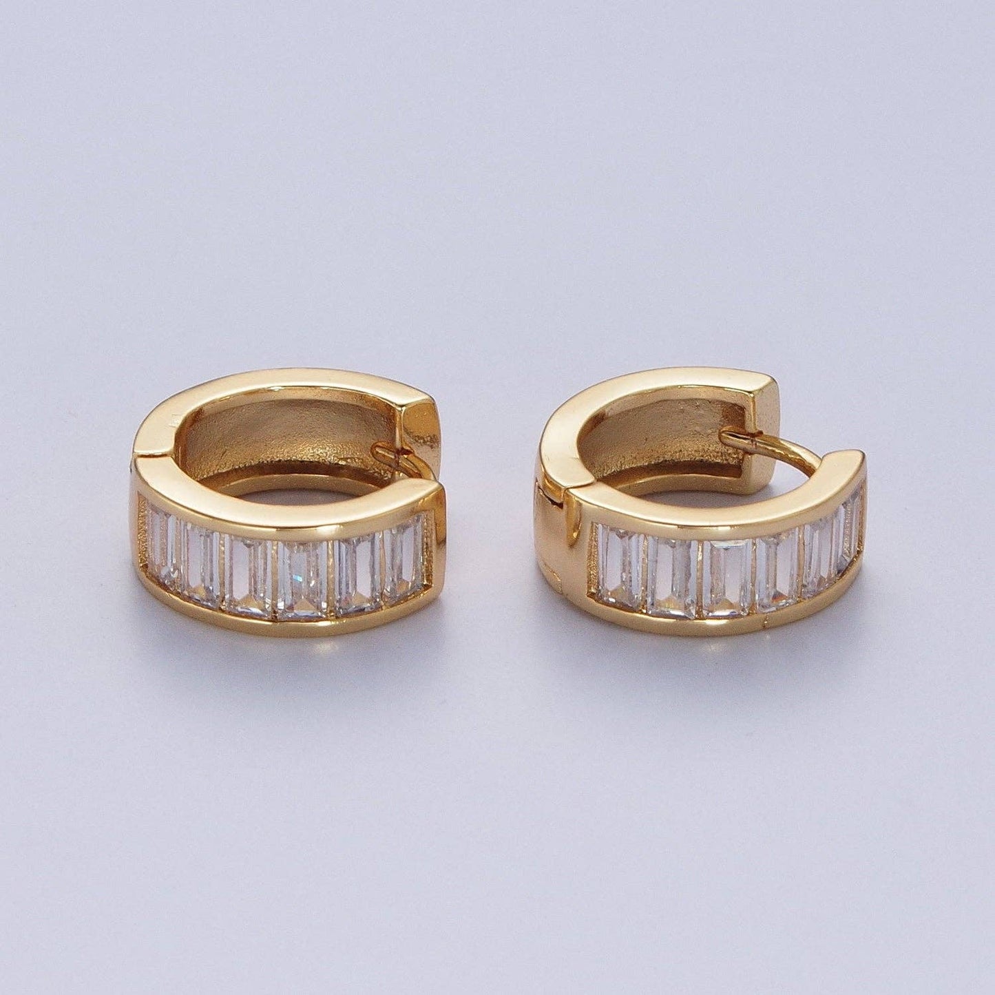 Baguette Cubic Zirconia Hoop Huggie 65.00