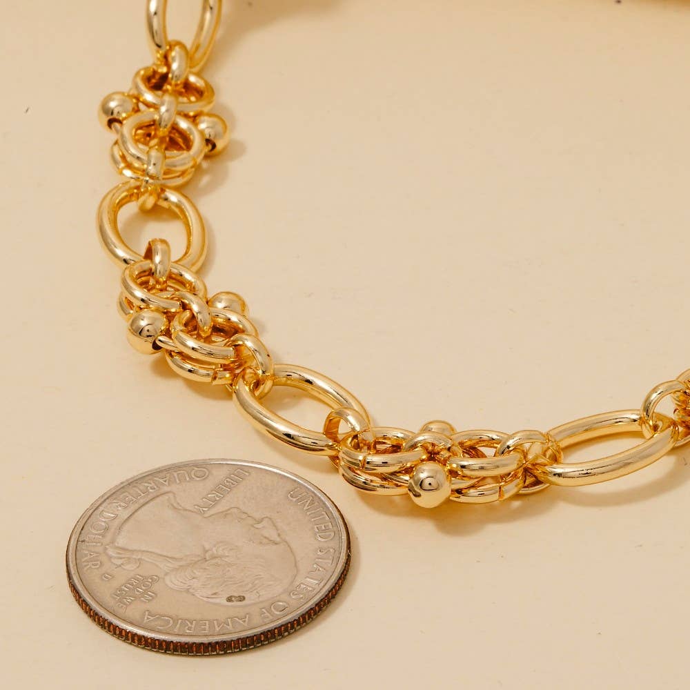 Anarchy Street - Intricate Layered Oval Chain Necklace: G