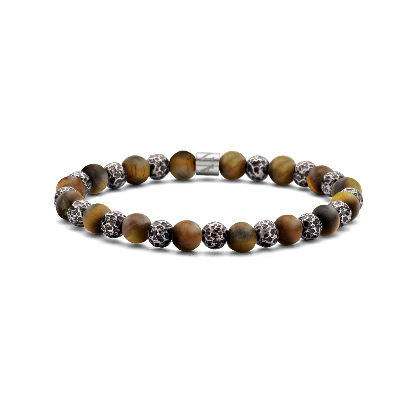 Men's Tiger-eye & Metal Beads Bracelet 39.00