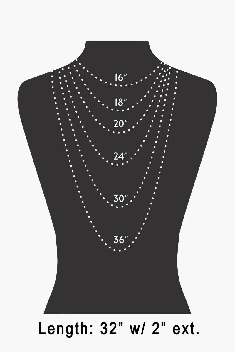 Anarchy Street - Clover And Oval Station Charms Long Chain Necklace Set: GD