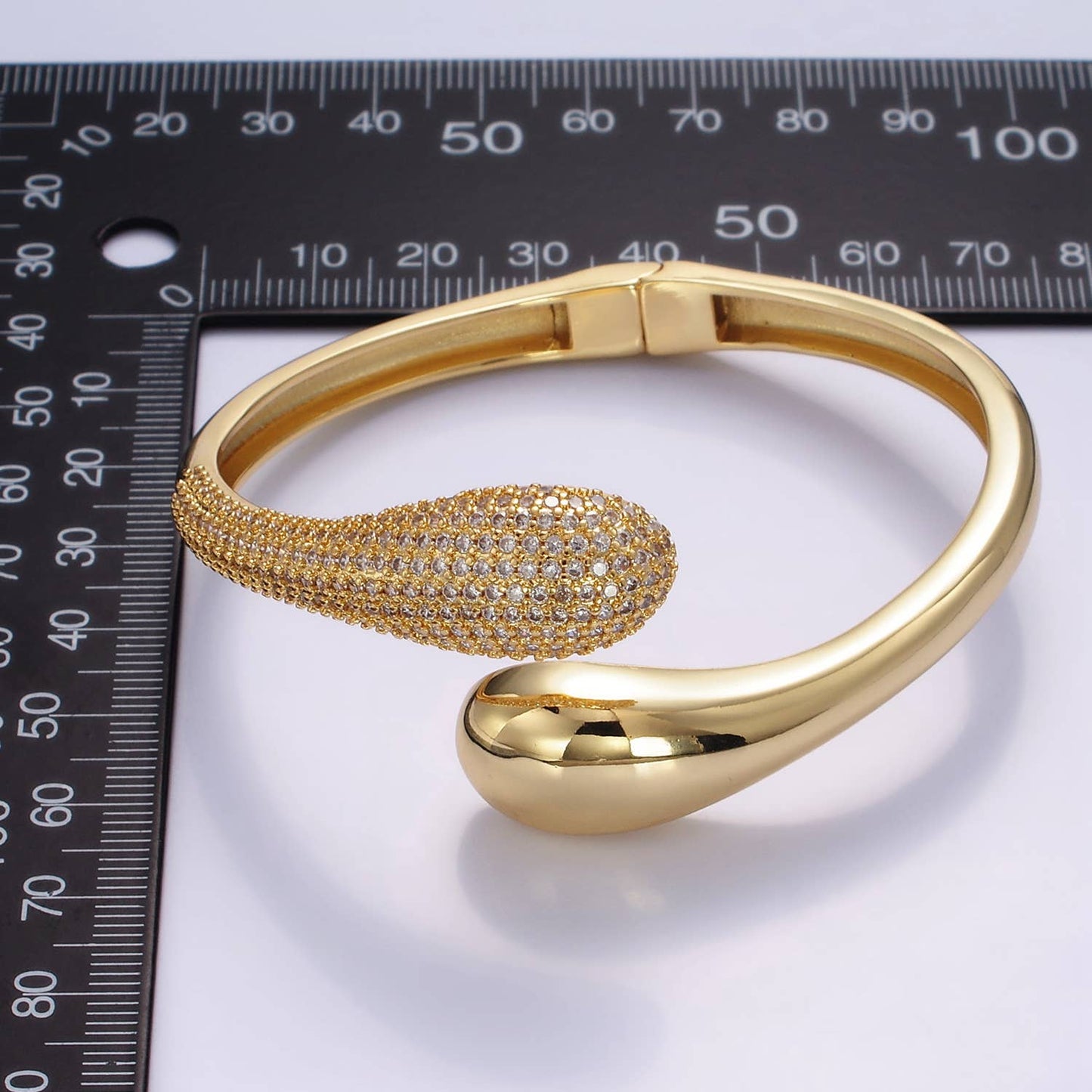 CZ Teardrop Shaped Cuff Bracelet 130.00