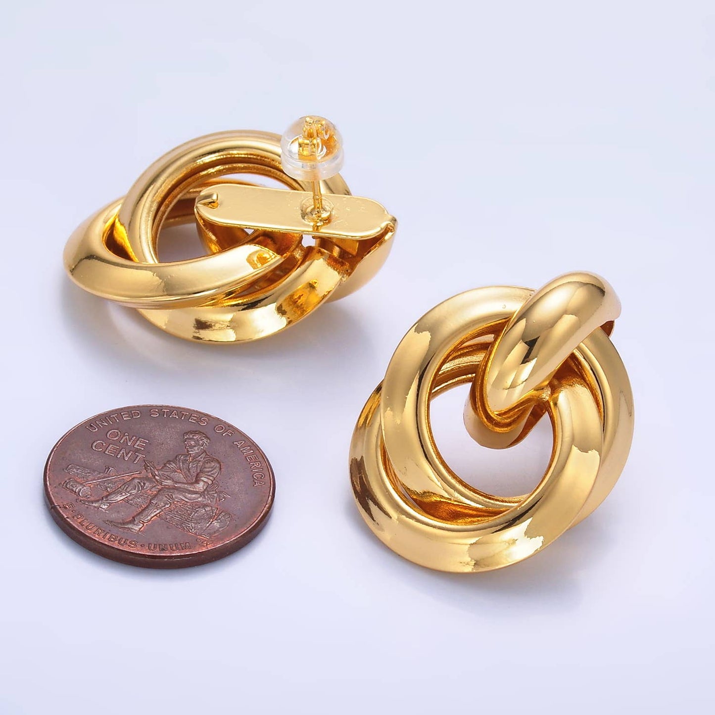 Double Hoop Stud Earrings 75.00