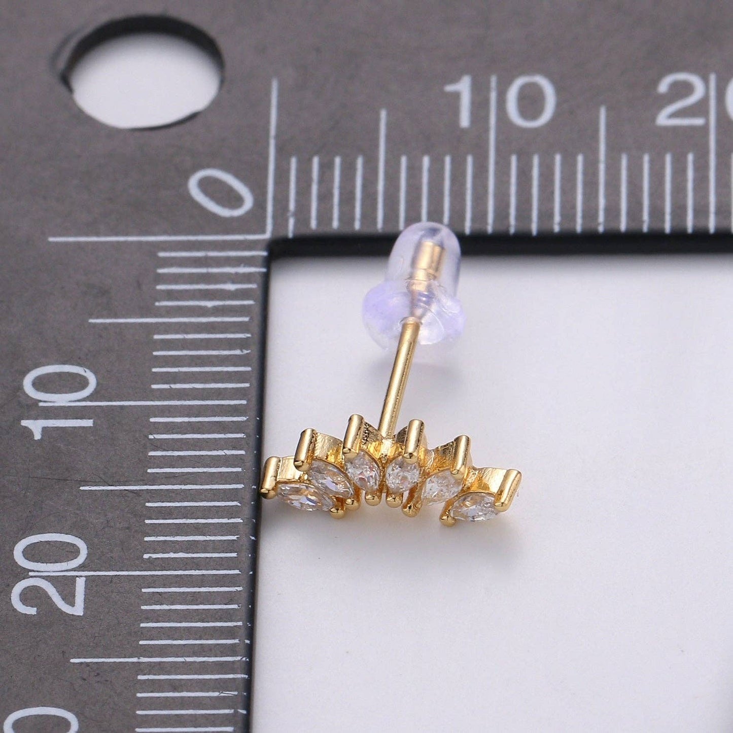Dainty Gold Marquise Cluster Stud Earrings 35.00