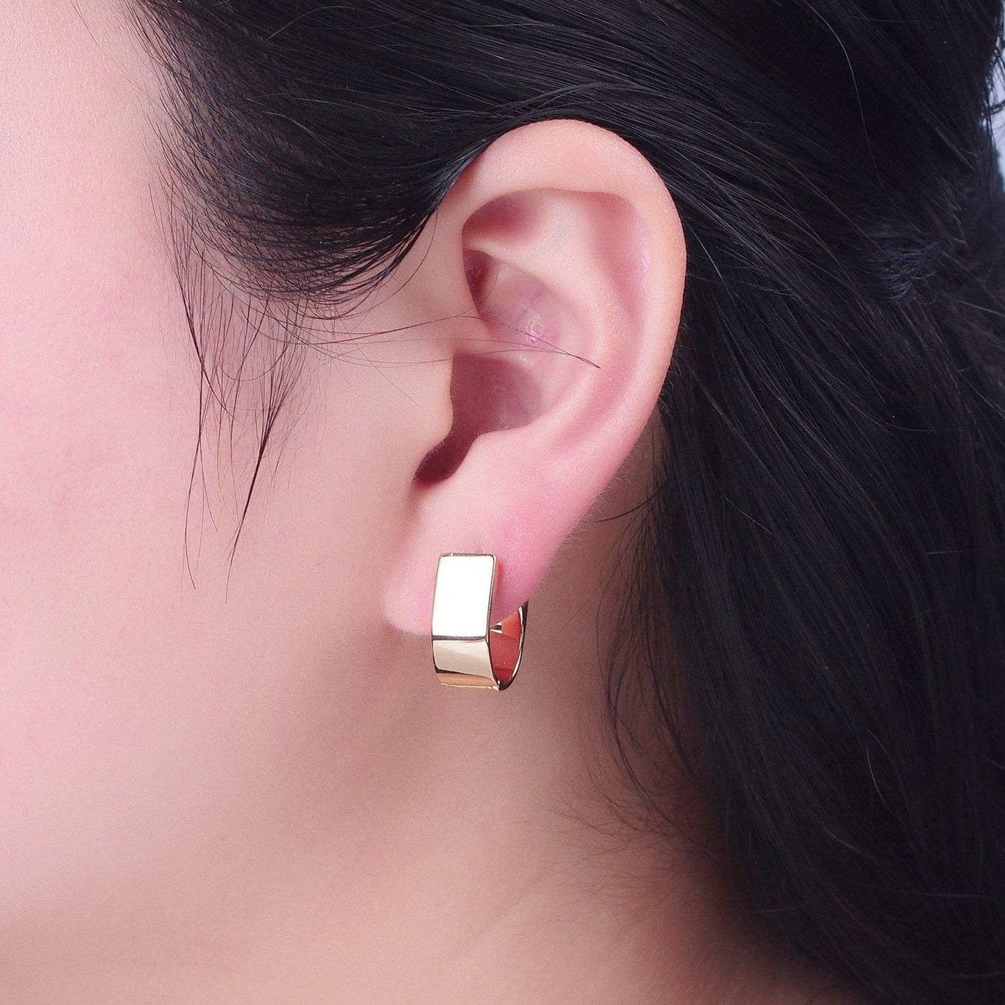 Minimalist Geometric Thick Hoops Earrings 65.00
