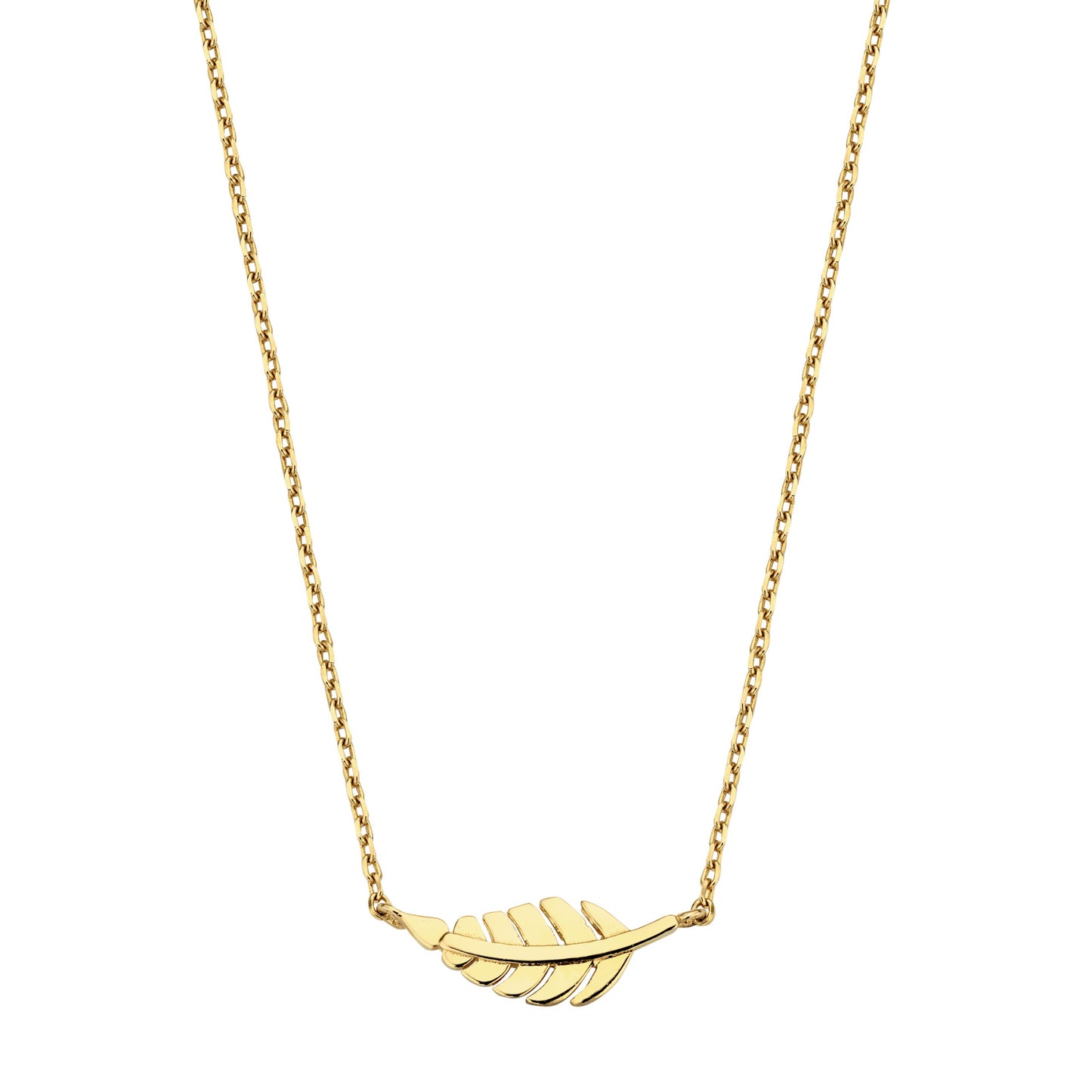 Leaf Necklace 14KY 14"-16" 450.00