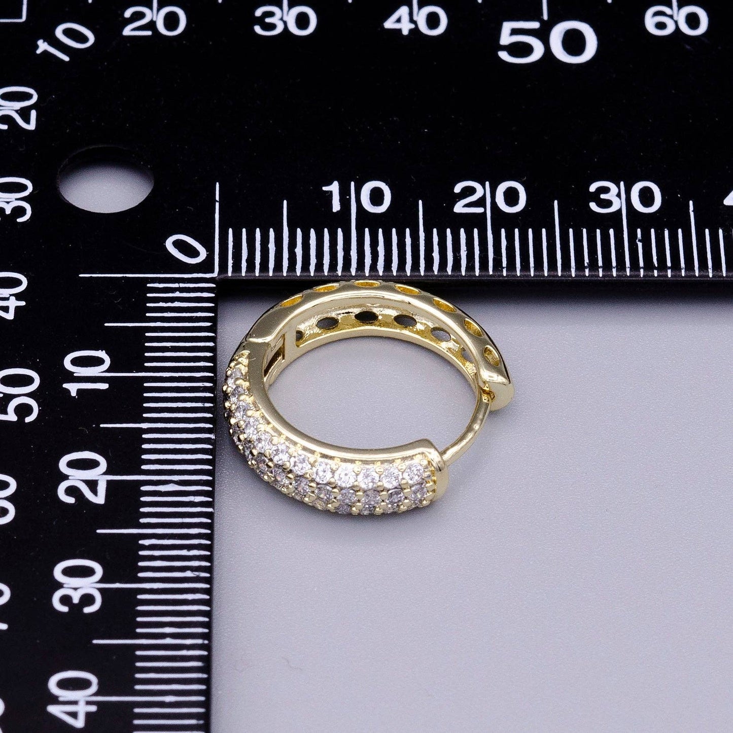 CZ Hoop Huggie Earrings 75.00