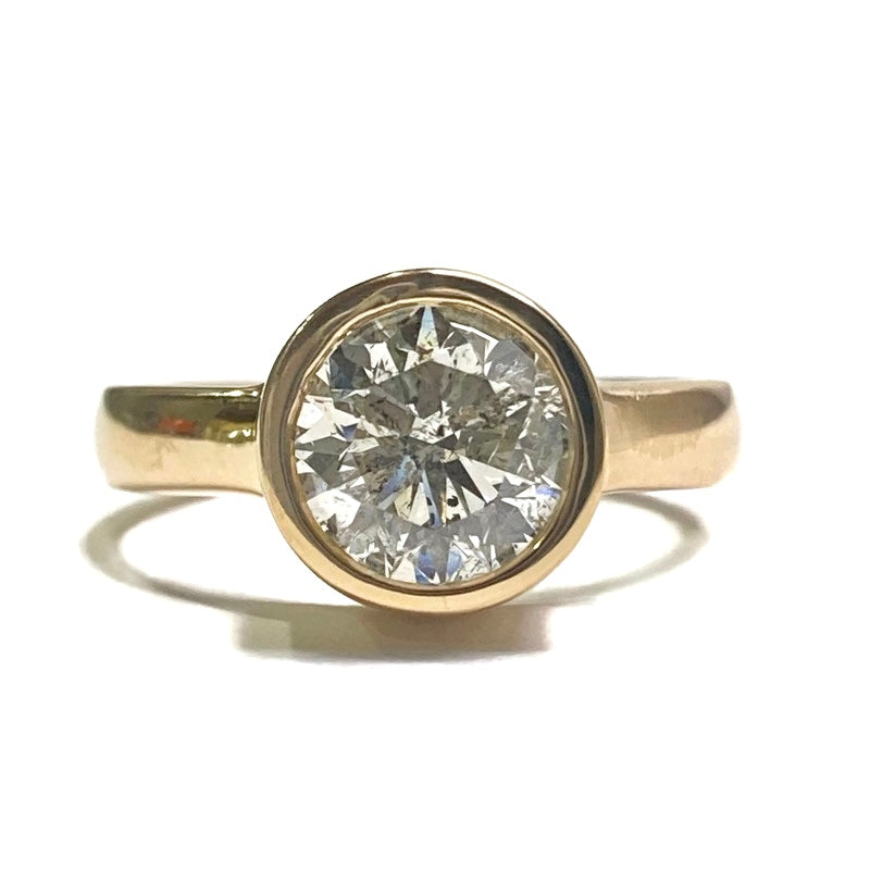 Diamond Bezel Set Solitaire 18ky 12,500.00