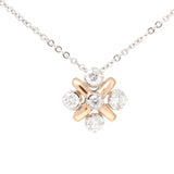 Five Diamond Two Tone 14k Gold Necklace 1500.00