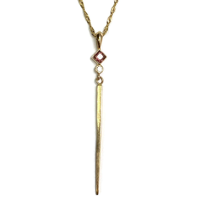 Berry Sapphire and Diamond Gold Necklace 650.00