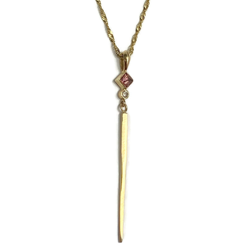 Berry Sapphire and Diamond Gold Necklace 650.00