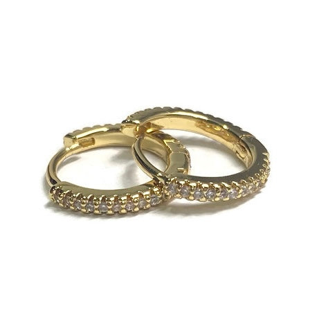 Stella Gold Filled and CZ Hoop Huggies 60.00
