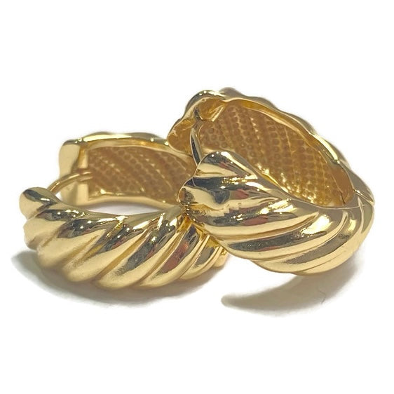 Scarlet Gold Filled Wide Hoop Huggies 110.00