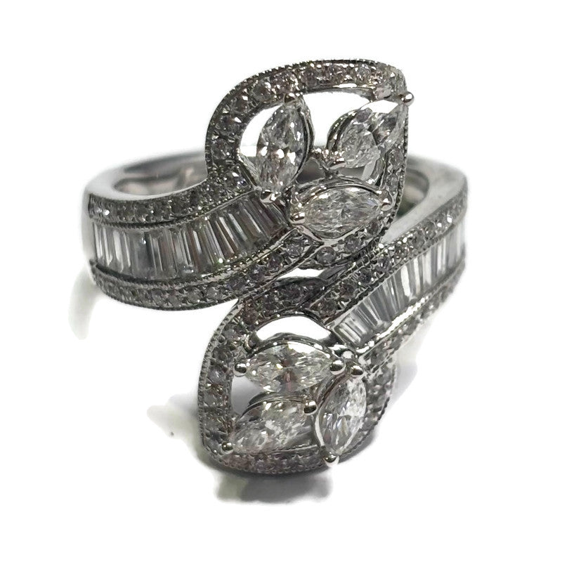 White Gold and Diamond Floral Inspired Ring 9000.00