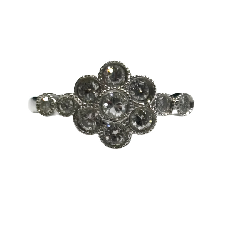 Daimond Floral White Gold Ring 2200.00