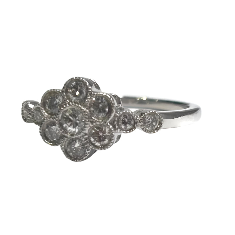 Daimond Floral White Gold Ring 2200.00