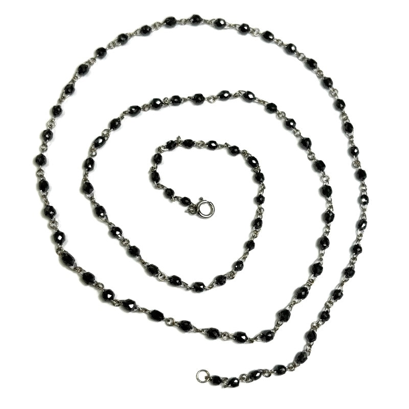 Briolette Black Diamond by the Yard Platinum Necklace 6900.00