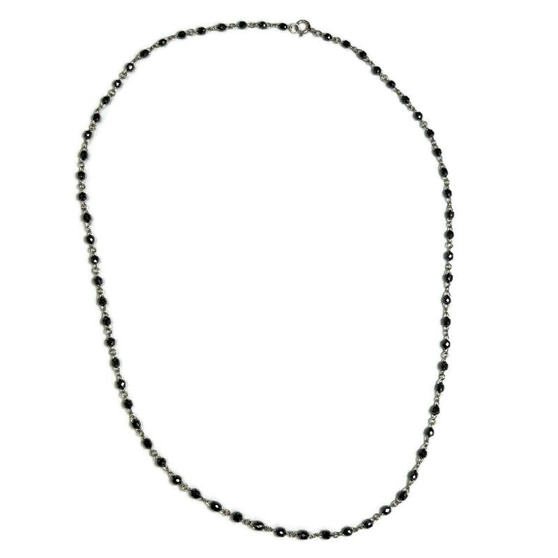Briolette Black Diamond by the Yard Platinum Necklace 6900.00