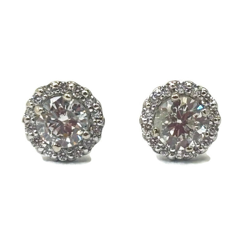 Diamond Stud Halo Earring White Gold 0.675ctw 3700.00