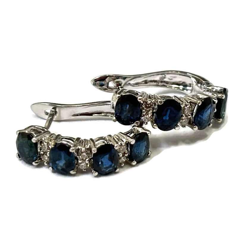 Diamond & Sapphire Hoop Earrings 2620.00