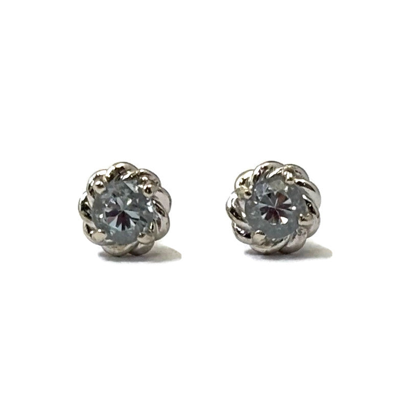 Aquamarine 0.3ctw Rope 14KW Gold Earring 460.00
