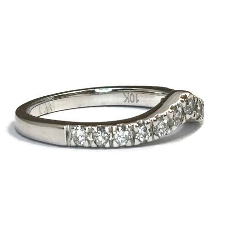 White Gold and Diamond Curved Band 1395.00