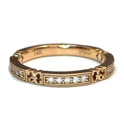 Rose Gold and Diamond Band 1095.00