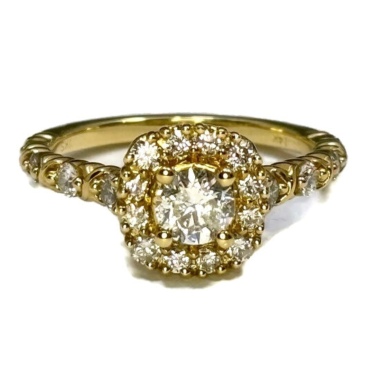 Round Diamond and Halo Engagement Ring 4500.00