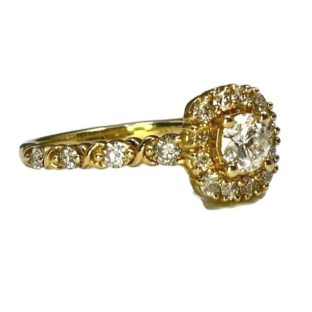Round Diamond and Halo Engagement Ring 4500.00