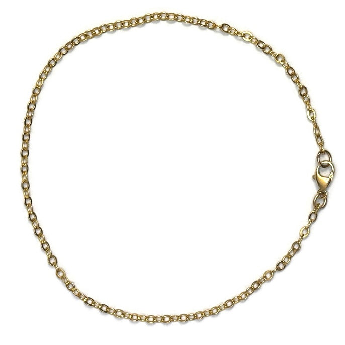 18K Yellow Gold Cable Chain Bracelet 775.00