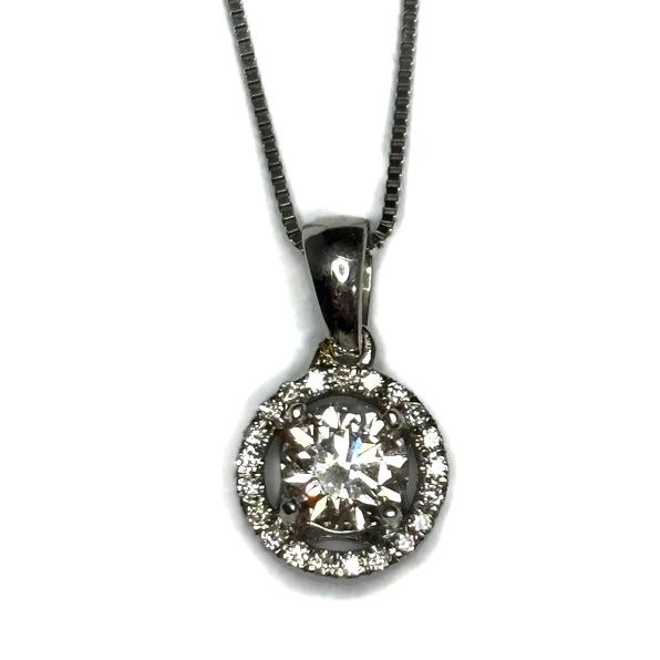 Lab Grown Diamond Halo Necklace 1800.00