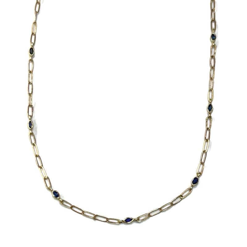 Sapphire By Yard Paperclip Chain 1850.00