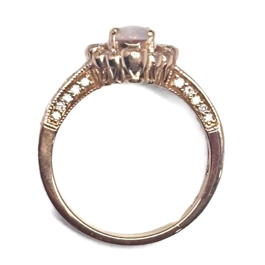 Opal and Diamond Rose Gold Ring 2800.00