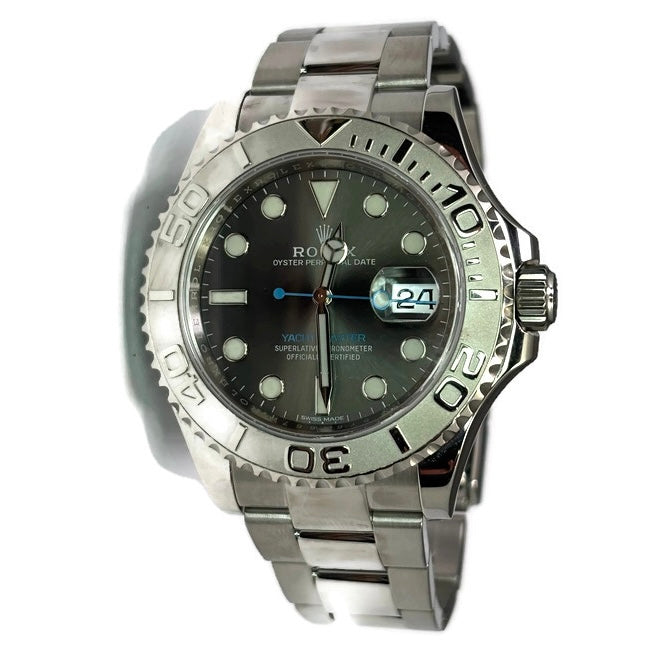 Stainless Steel Dark Rhodium Dial with Blue Hands Yacht-Master Rolex 15800.00