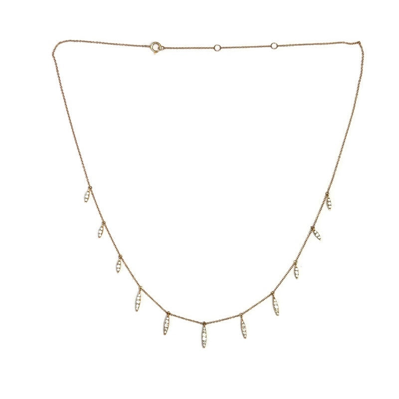 18K Rose Gold and Diamond Necklace 3500.00