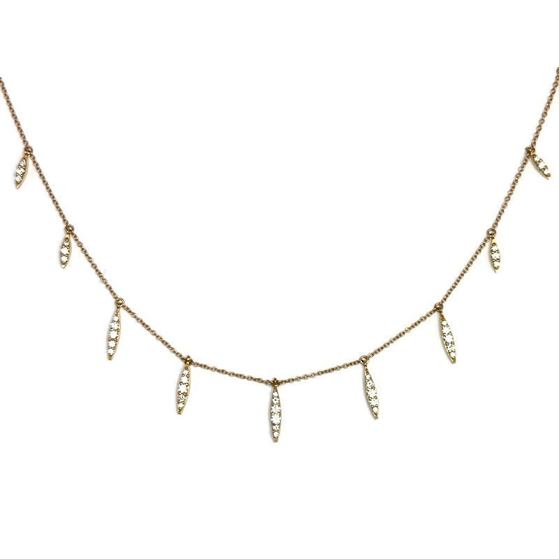 18K Rose Gold and Diamond Necklace 3500.00