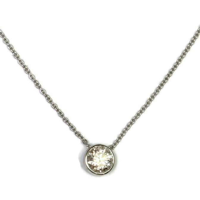 White Gold Solitaire Diamond Necklace 3360.00