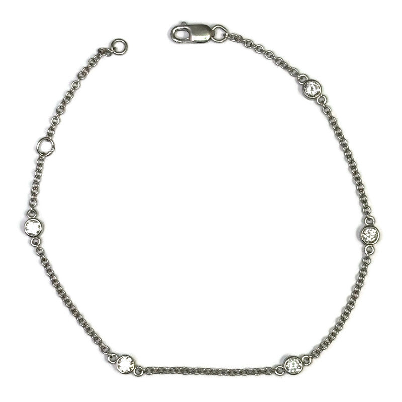 Platinum Diamond By the Yard Bracelet 3200.00