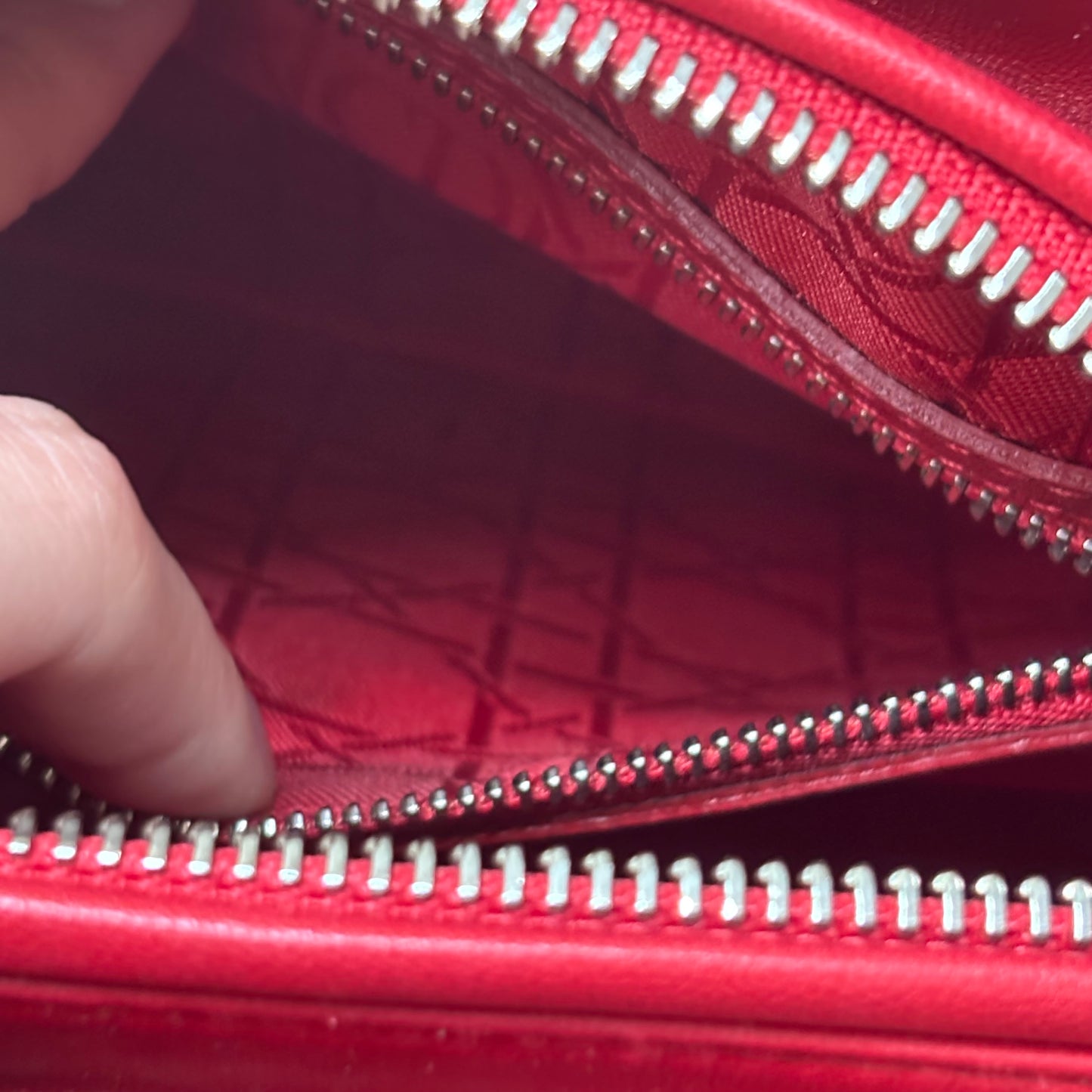 Medium Lady Dior Red Lamb Tote Bag 3200.00
