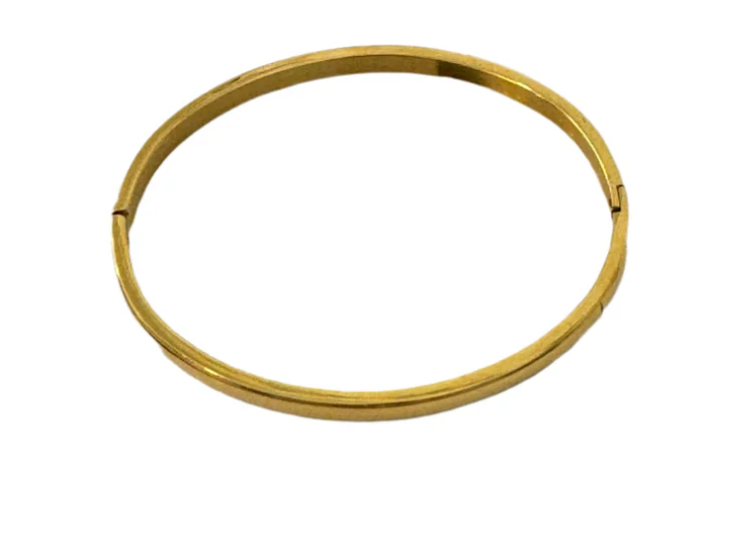 Merci Gold Filled Hinged Bangle 80.00