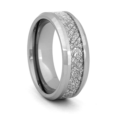 SHOOTING STAR III 8mm Meteorite-Look Inlay Ring 180.00