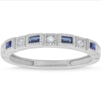 Sapphire and Diamond 10KW Ring 0.07ctw 720.00