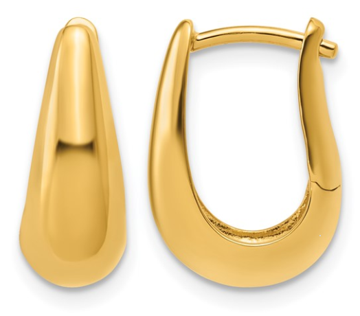 Gold Plated Silver Hoop Huggie 85.00